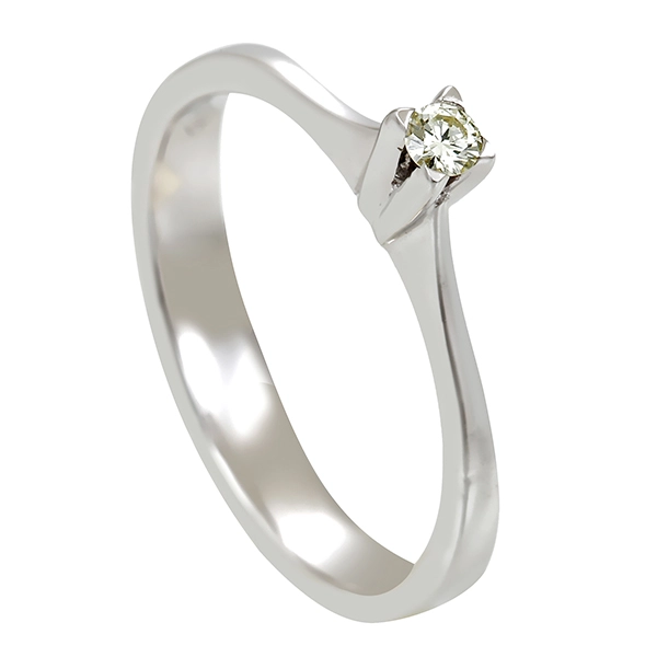 Diamantring, 18K, Weißgold, Brillant