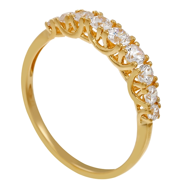 Ring, 18K, Gelbgold, Zirkonia