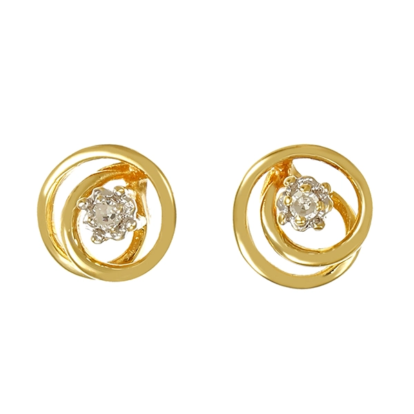 Ohrstecker, 14K, Gelbgold, Diamanten