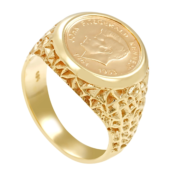 Herrenring, 14K, Gelbgold