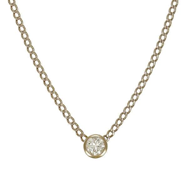 Collier, 14K, Weißgold, Brillant 0,20 ct