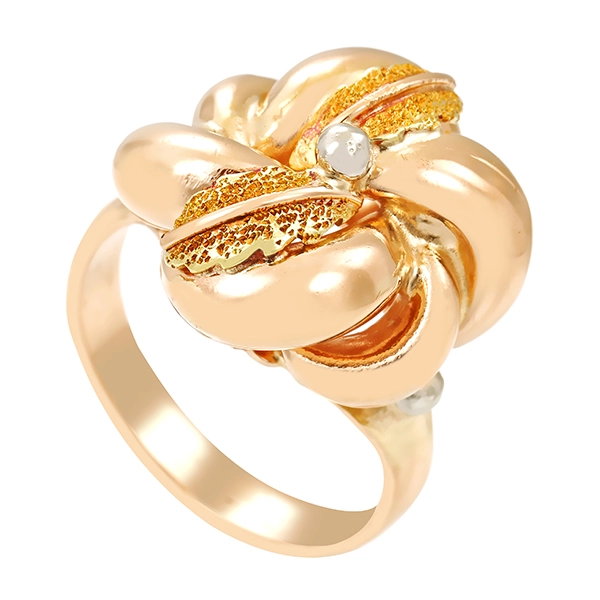 Ring, 18K, Gelb-/Weißgold