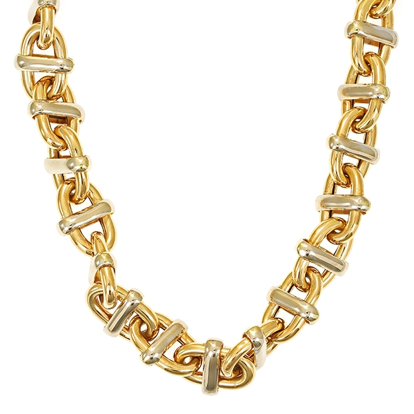 Collier, 18K, Gelb-/Weißgold