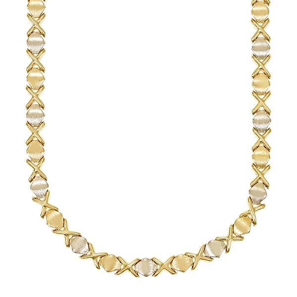 Collier, 14K, Gelb-/Weißgold