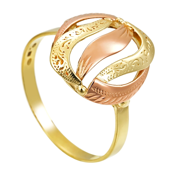 Ring, 14K, Gelb-/Rotgold