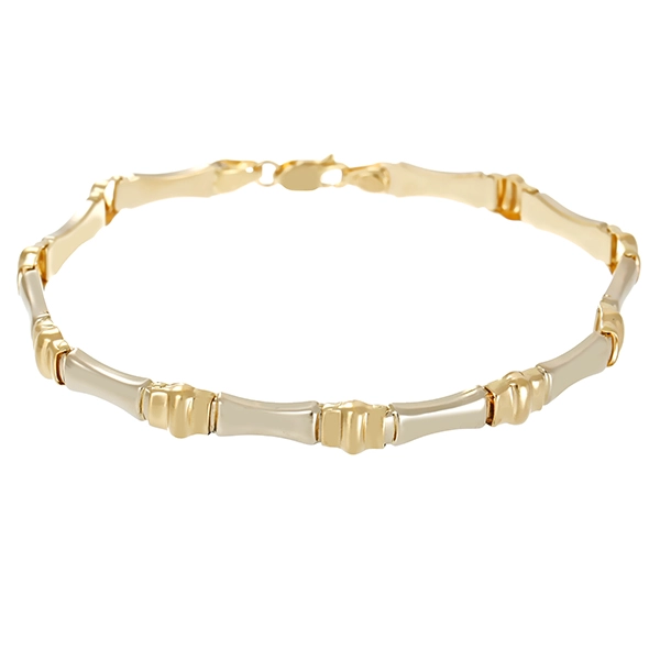 Armband, 14K, Gelb-/Weißgold