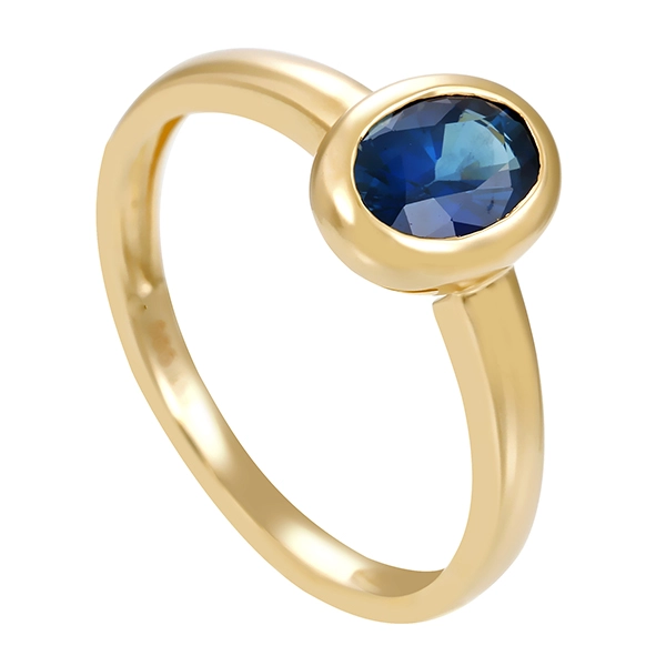 Ring, 14K, Gelbgold, Saphir