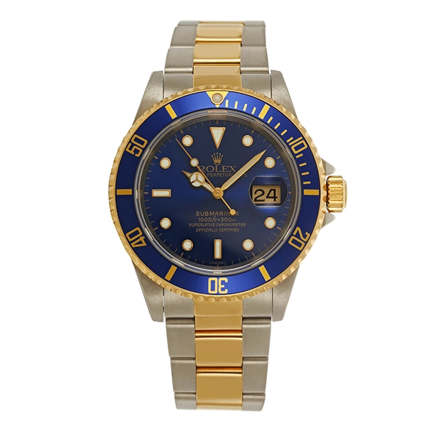 Herrenuhr Rolex 'Submariner Date' blau Automatik