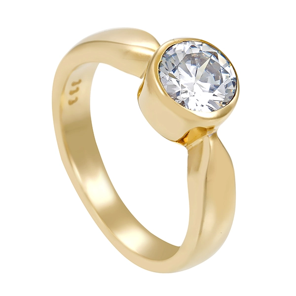 Ring, 8K, Gelbgold, Zirkonia