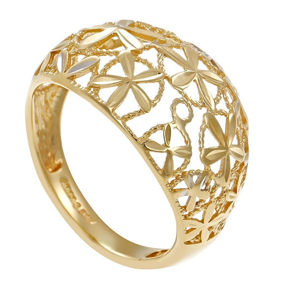 Ring, 14K, Gelb-/Weißgold