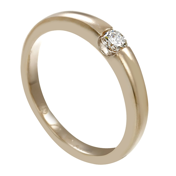 Diamantring, 14K, Weißgold, 1 Brillant 