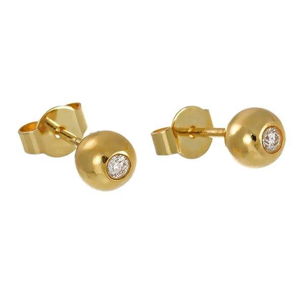 Ohrstecker, 14K, Gelbgold, Brillant