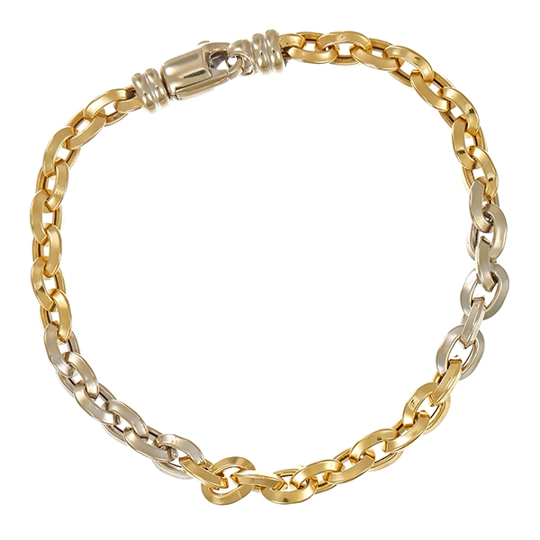 Armband, 14K, Gelb-/Weißgold, Anker