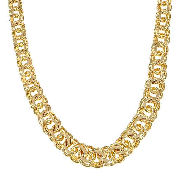 Collier, 8K, Gelbgold, Garibaldi im Verlauf, L52cm