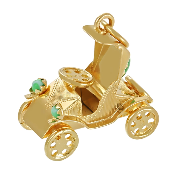 Anhänger, 14K, Gelbgold, Oldtimer