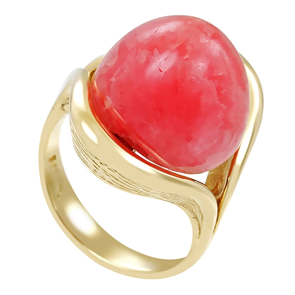 Ring, 14K, Gelbgold, Rhodochrosit