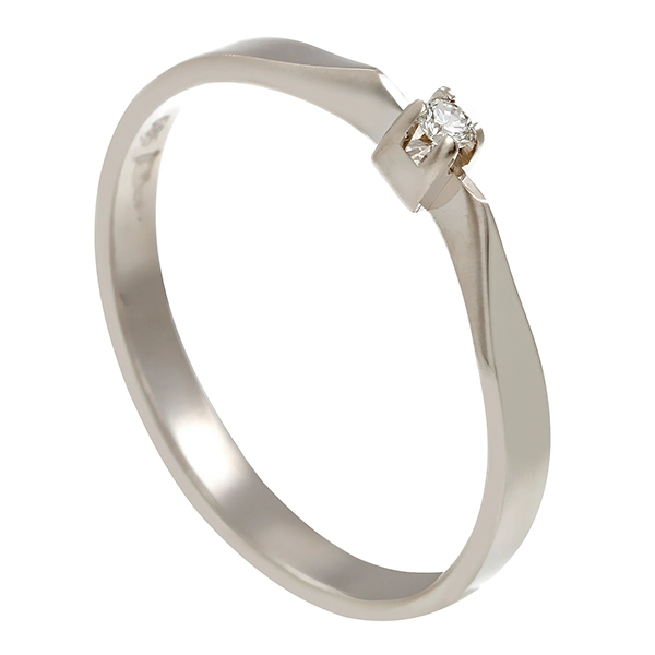 Diamantring, 14K, Weißgold, Brillant