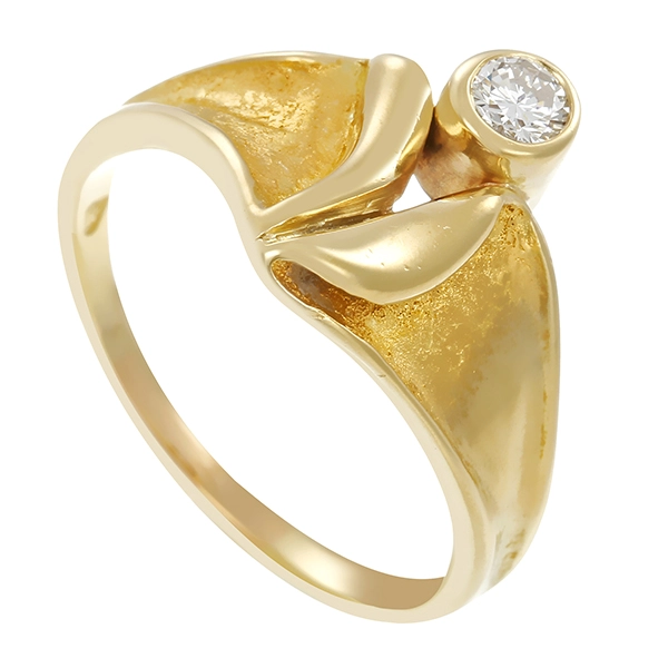 Diamantring, 14K, Gelbgold, Brillant 0,20 ct