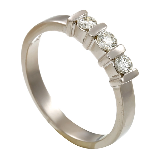 Diamantring, 18K, Weißgold, Brillanten 0,24 ct