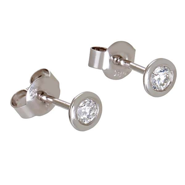 Ohrstecker, 14K, Weißgold, Brillanten 0,27ct