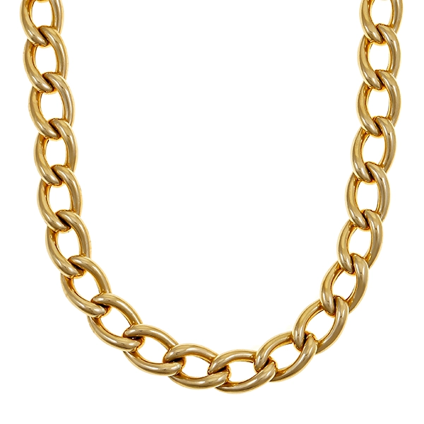 Collier Panzer-, 18K, Gelbgold, Brillant, Zirkonia