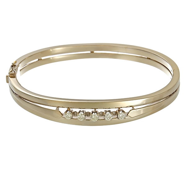 Armreif, 14K, Weißgold, Brillanten