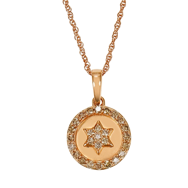 Collier, 14K, Rotgold, Brillanten 0,41 ct