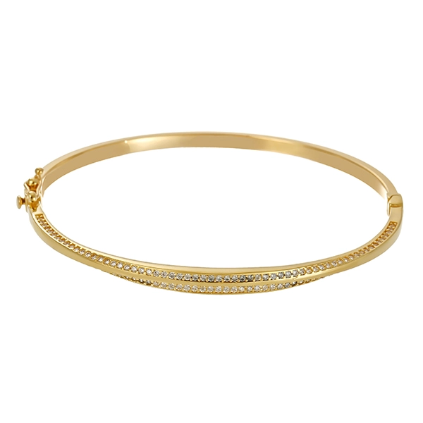 Armreif, 18K, Gelbgold, Zirkonia