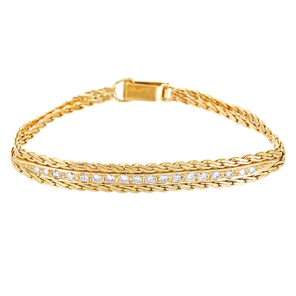 Armband, 18K, Gelbgold, Brillanten