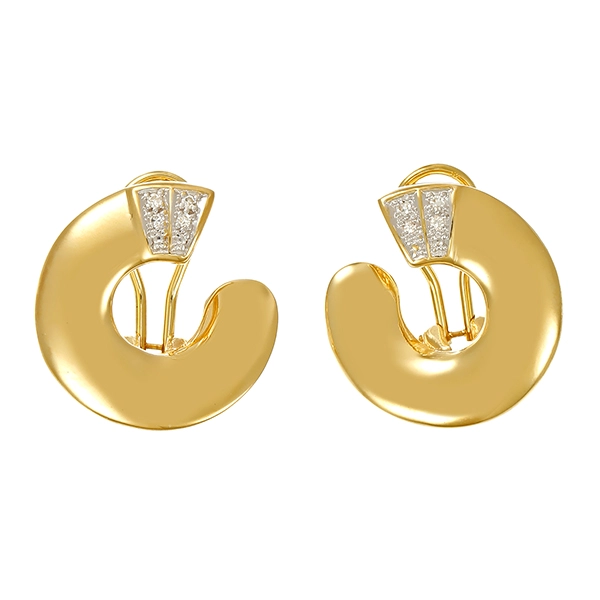 Clipstecker, 14K, Gelbgold, Brillanten