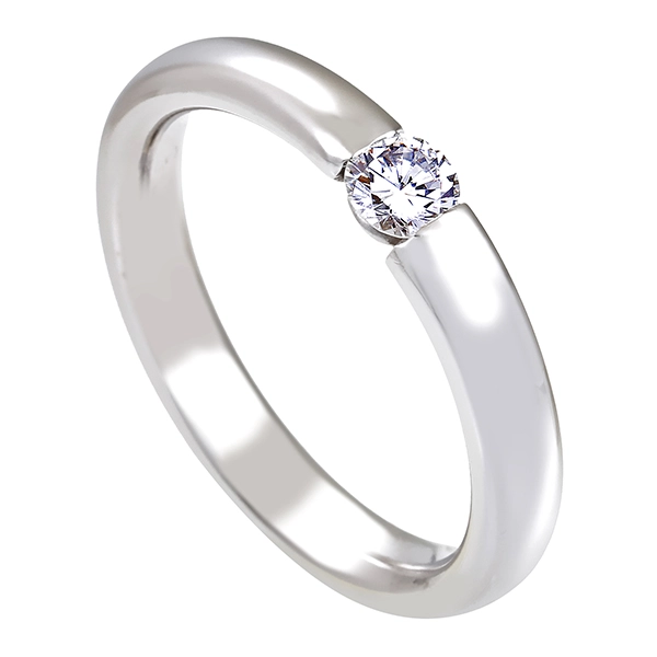 Diamantring, 18K, Weißgold, Brillant 0,20 ct