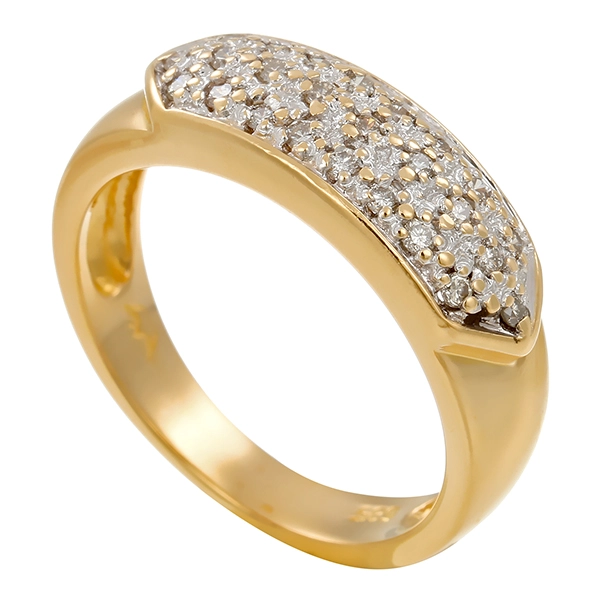 Ring, 14K, Gelbgold, Brillanten