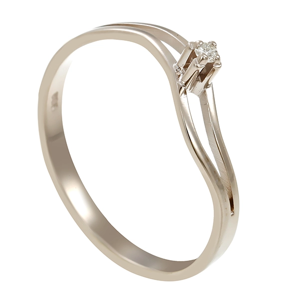 Diamantring, 14K, Weißgold, Brillant