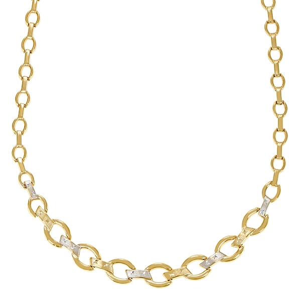 Collier, 14K, Gelb-/Weißgold, L45cm