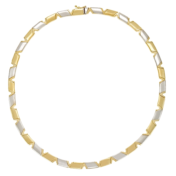 Collier, 14K, Gelb-/Weißgold