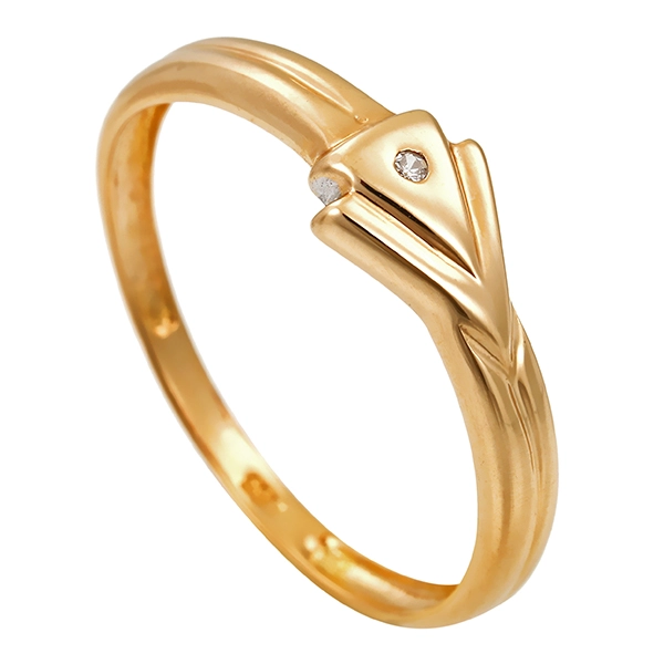 Diamantring, 14K, Gelbgold, Diamant