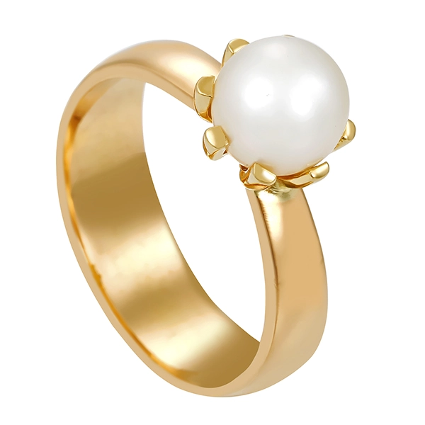 Ring, 18K, Gelbgold, Perle