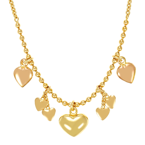 Collier, 8K, Gelbgold, Herz