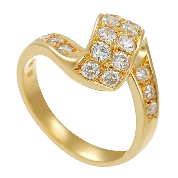 Ring, 18K, Gelbgold, Brillanten