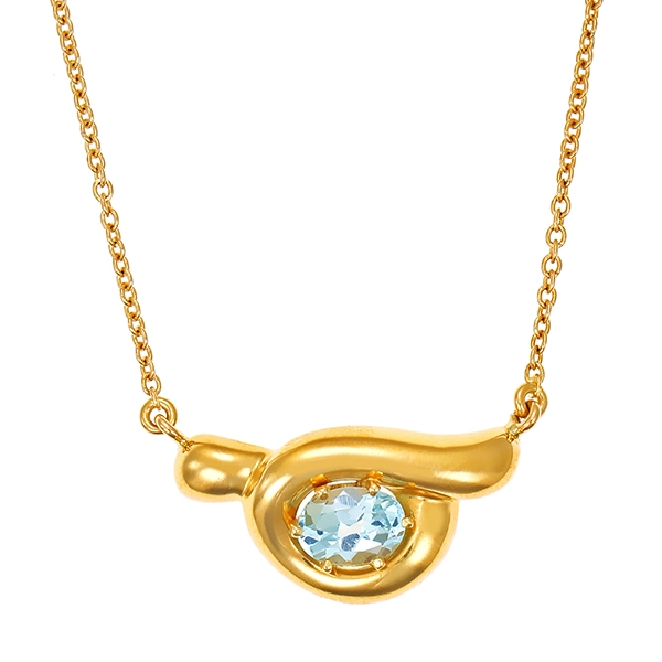 Collier, 14K, Gelbgold, Topas 