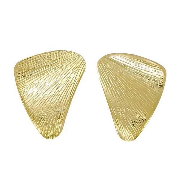 Ohrstecker, 14K, Gelbgold, Ginkgo