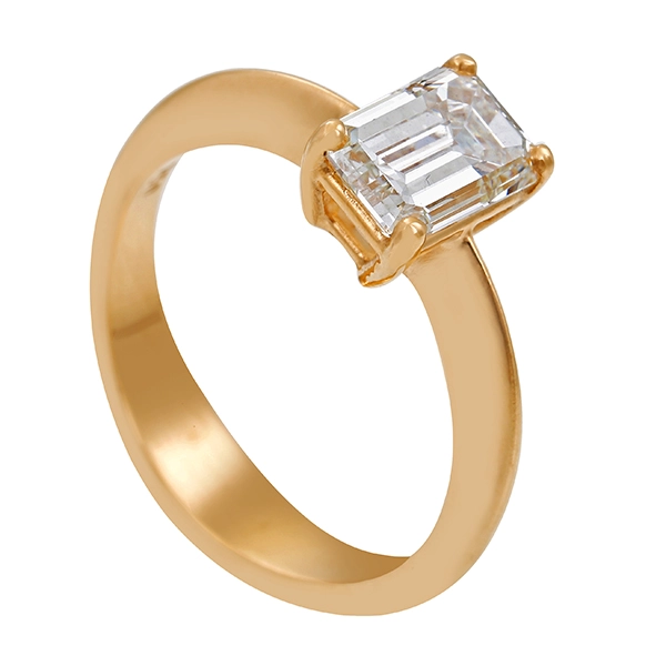 Diamantring, 18K, Roségold, Diamant 1,63 ct