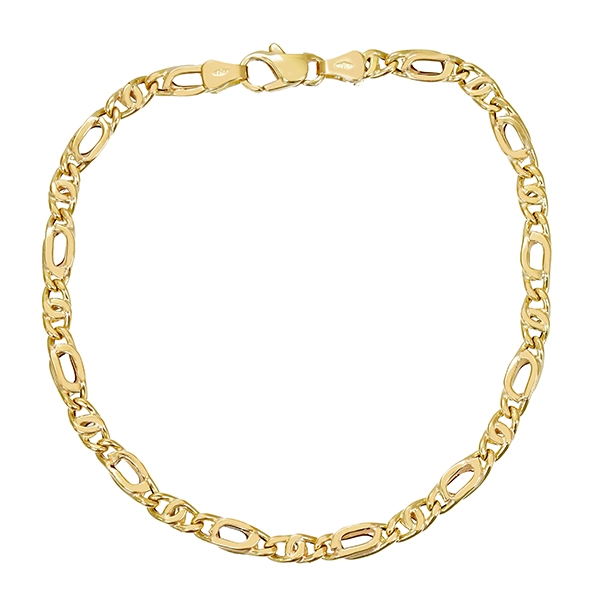 Armband Figaro-, 18K, Gelbgold