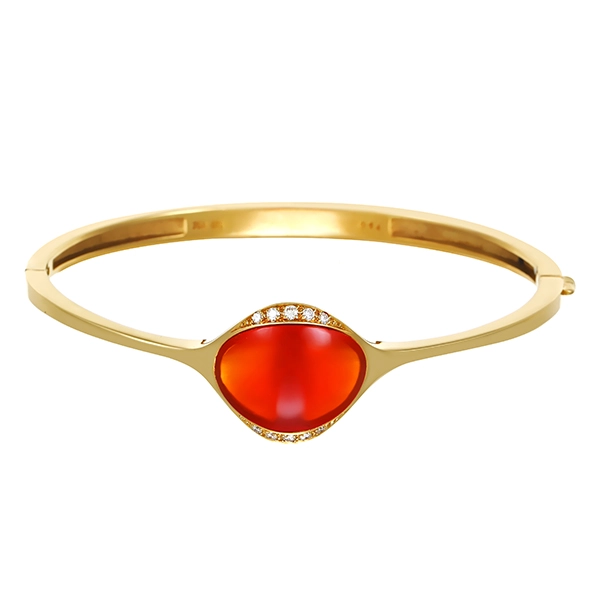 Armreif, 18K, Gelbgold, Karneol