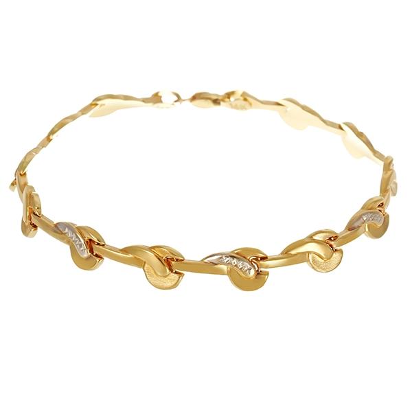 Armband, 14K, Gelb-/Weißgold