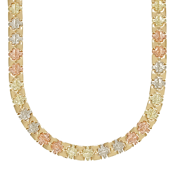 Collier, 14K, Rot-/Weiß-/Gelbgold