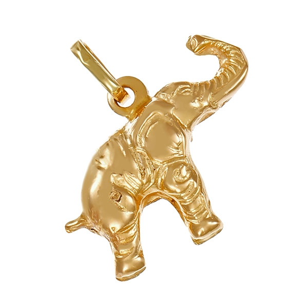 Anhänger, 18K, Gelbghold, Elefant