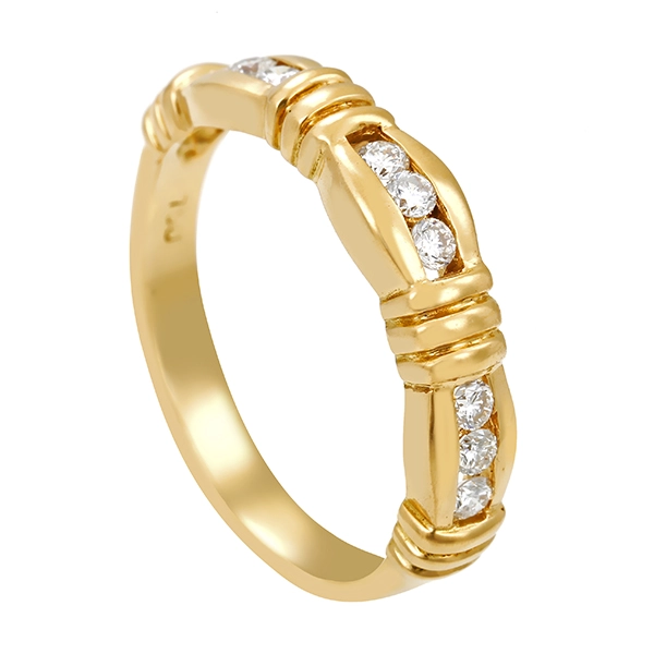 Diamantring, 18K, Gelbgold, Brillanten 0,18 ct