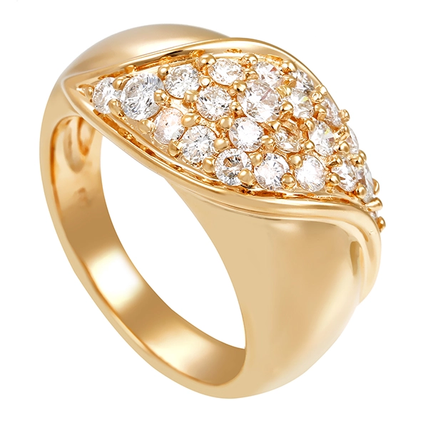 Diamantring, 14K, Gelbgold, Brillanten 1,00 ct