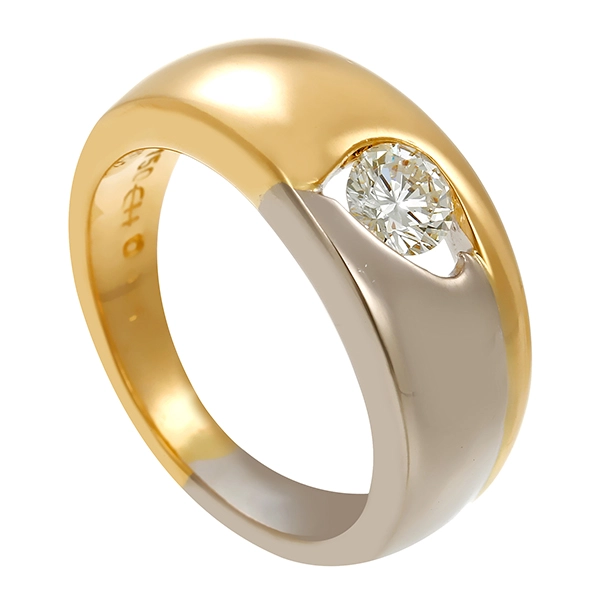 Ring, 18K, Gelb-/Weißgold, Brillant ca. 0,25ct